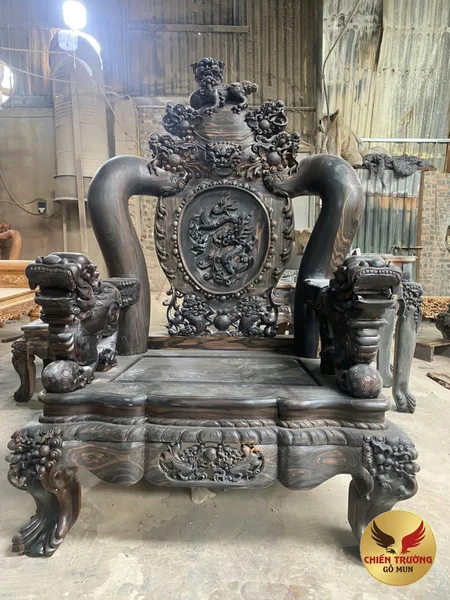Ghế Băng Chạm Rồng "Quốc Rồng Cột" - Ảnh chính
