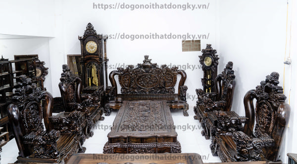 Bàn Ăn Gỗ Mun Sang Trọng, Chất Lượng Cao, Bền Đẹp