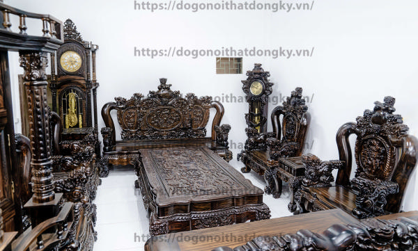 Bộ Bàn Ghế Gỗ Mun Sọc Đẳng Cấp, Vân Cực Đỉnh