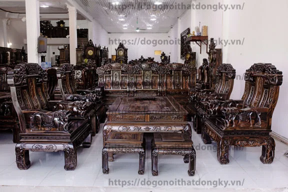 Bộ Bàn Ghế Gỗ Mun 8 Món Đầy Đủ, Chất Lượng, Giá Tận Xưởng