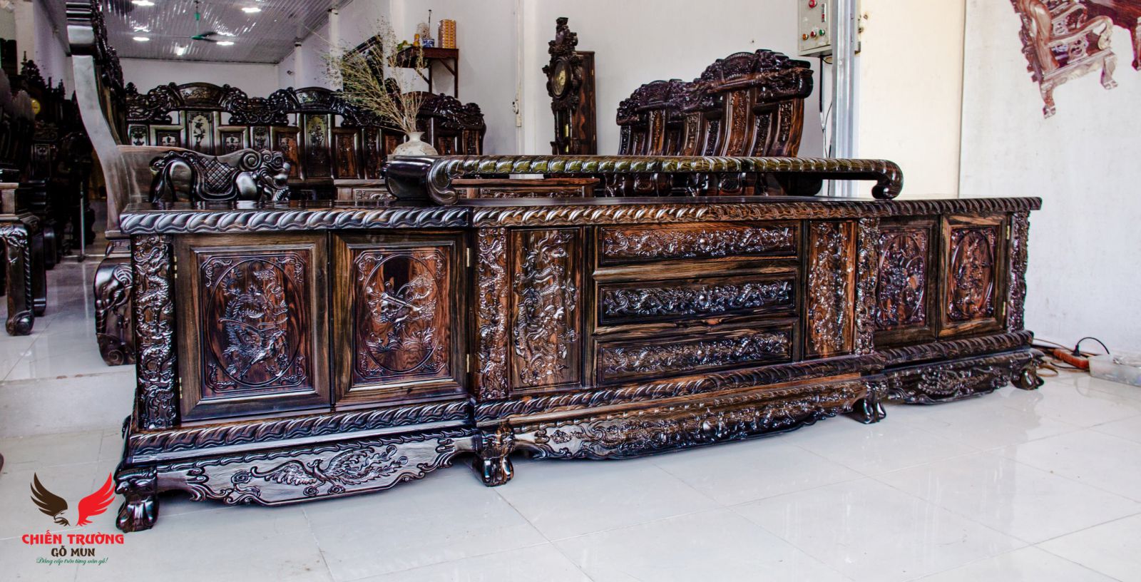 Bộ sưu tập đồ gỗ tại chiến trường gỗ mun Đồng Kỵ 