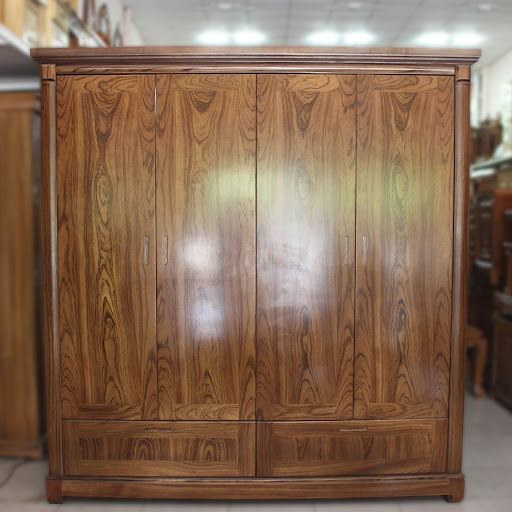 Tủ Gỗ Mun 4 Cánh Vân Đẹp, Giá Rẻ, Chất Lượng