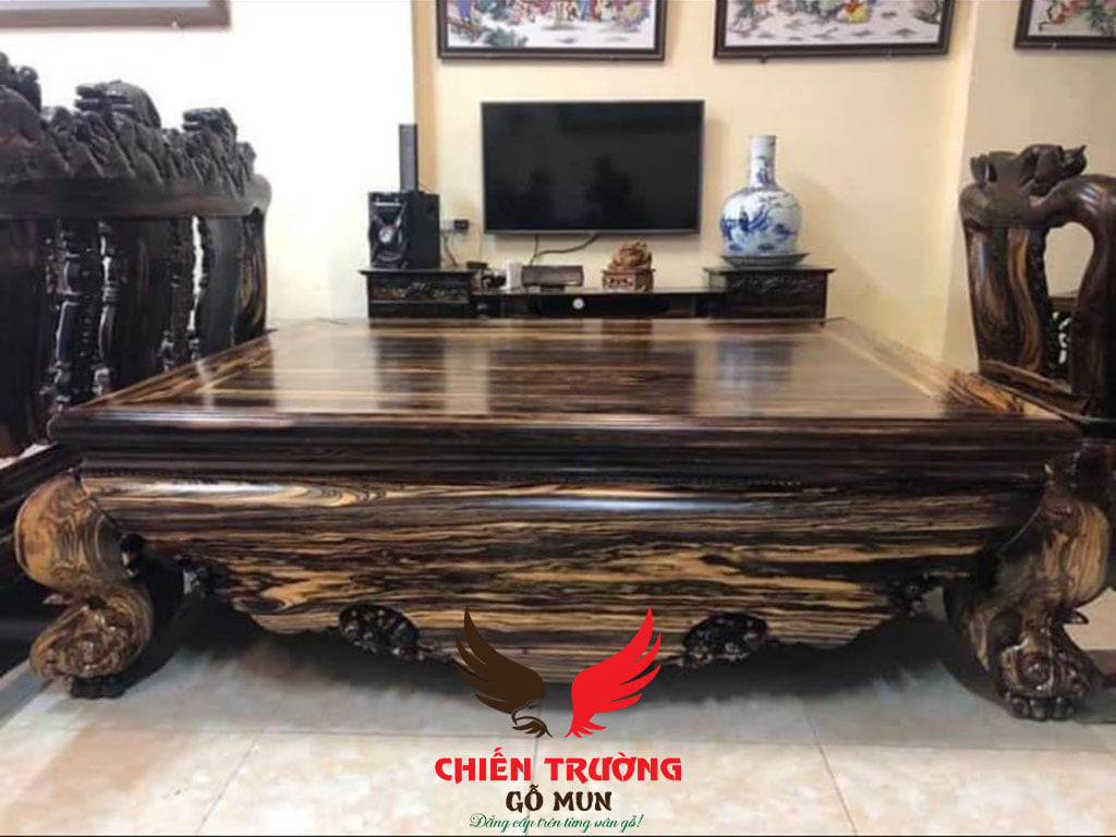 Sập Gỗ Mun Dài 3m, Gỗ Nguyên Khối, Giá Tốt, Đẹp Và Chất Lượng